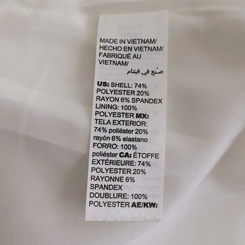 White House Black Market Ballchain Ecru/Ivory Tuxedo Evening Blazer Size 4 New - Picture 7 of 8